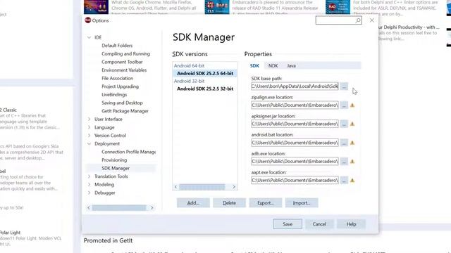 RAD Studio 11 alexandria setup Android SDK 33 смотреть онлайн