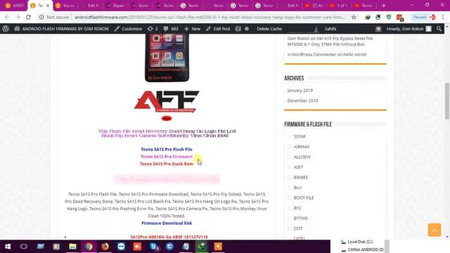 Tecno SA1S Pro Flash File 8.1 Frp Hang Logo Fix Care Firmware смотреть онлайн