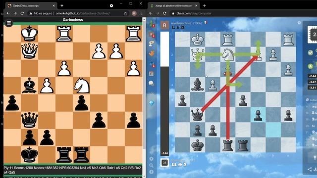 GarboChess JavaScript Vs Chess.com level 25 Maximum (3200) | (Silverlight Chess) Chess engine Onlin смотреть онлайн