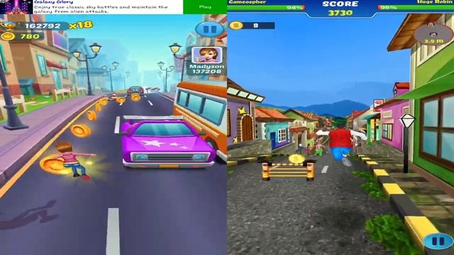 Subway Princess Runner V/S Street Chaser- Fun Run Games | Android/iOS Gameplay HD смотреть онлайн