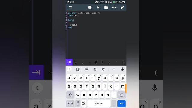"Pascal N-IDE - Editor Compiler" pour Android смотреть онлайн