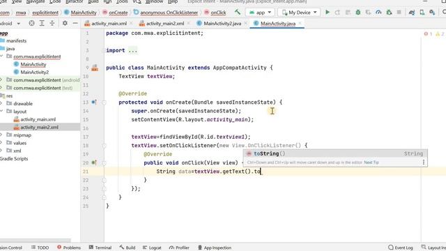 How to send Data from one Activity to Another Activity | Explicit Intent in Android | Lecture # 12 смотреть онлайн