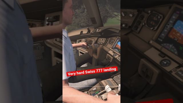 Aerofly FS 2023 mobile flight simulator I Swiss Boeing 777 very hard landing cockpit camera смотреть онлайн