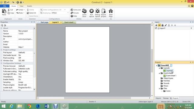 GameWP 8.1:Setting up your game layout size|Construct2 смотреть онлайн