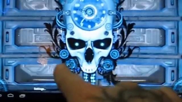 Steampunk Skull Clock Live Wallpaper for Android - Free Version смотреть онлайн