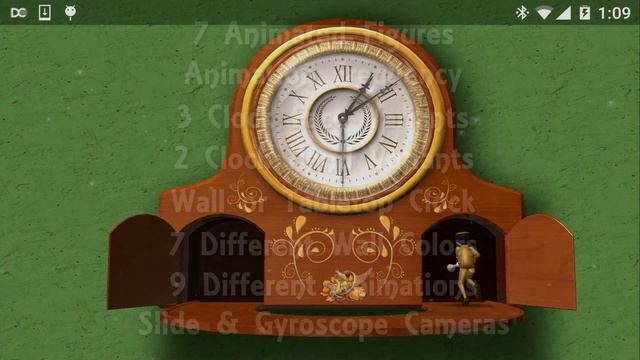 Thanksgiving Animated Clock 3D Live Wallpaper for Android смотреть онлайн