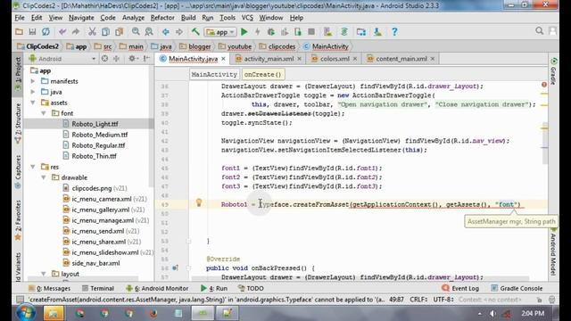 Customize Font Android From Assets Folder Tutorials смотреть онлайн