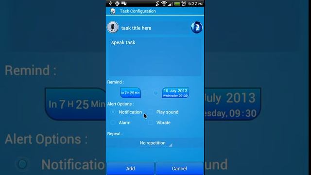 Alarm Plus Millenium for Android Phone, Add new Task: Interactive task manager смотреть онлайн