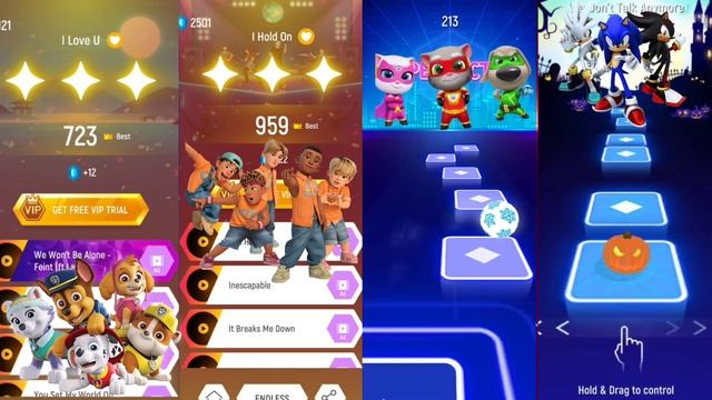 Paw Patrol Team - Turning Red 4 Town - Talking Tom Team - Sonic Team | Tiles Hop EDM Rush! смотреть онлайн