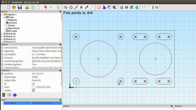 HoibbyCNC CAD CAM Heekscad Drilling смотреть онлайн