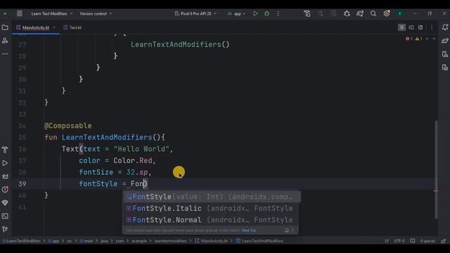 Text Composable & Modifiers in Jetpack Compose | Android Studio смотреть онлайн