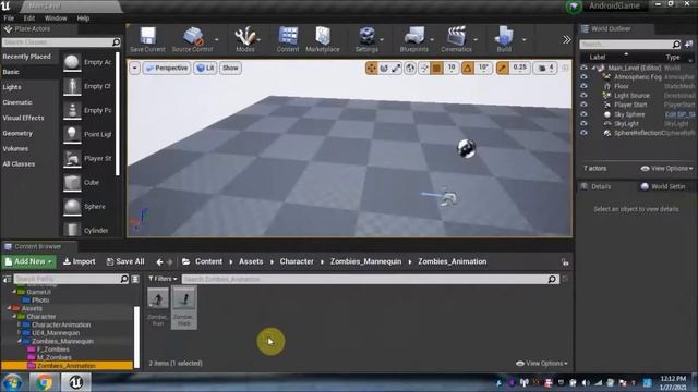 unreal engine | android tutorial | Third person shooter game | import zombies | step by step | смотреть онлайн