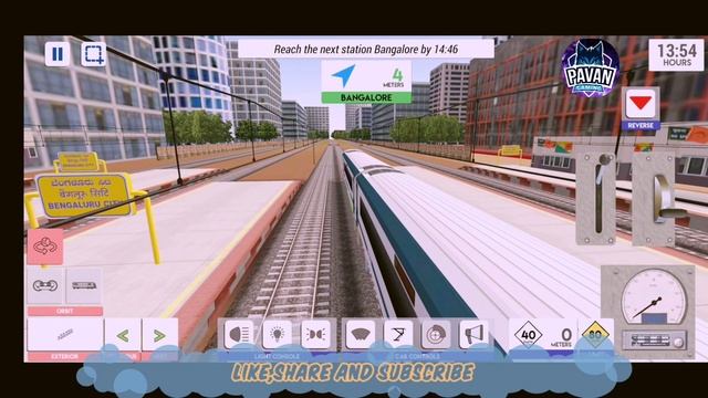 Chennai To Mumbai || Metro train || Indian Train simulator || PAVAN GAMING || смотреть онлайн