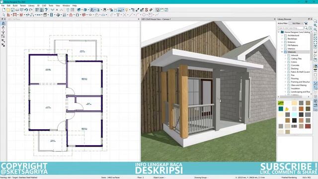 Tutorial Desain Rumah Gampang & Cepat - Home Designer Pro 2022 - Desain Eksterior - Part 2 смотреть онлайн