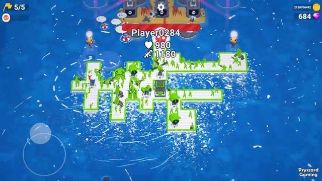War of Rafts: Crazy Sea Battle - Gameplay Walkthrough Part 44 Stickman Raft War (Android,iOS) смотреть онлайн