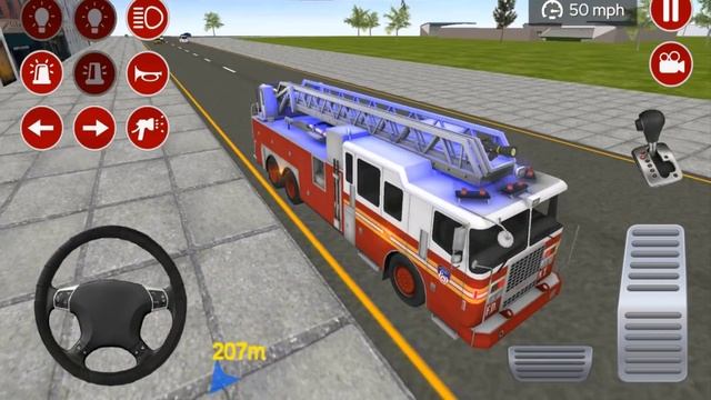 Real Fire Truck Driving Simulator - Fire Fighting #3 - Android Gameplay смотреть онлайн