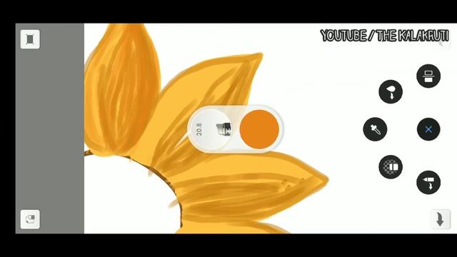 How to draw sunflower gouache style ft. Autodesk Sketchbook android app. смотреть онлайн