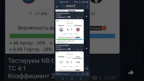 Тестируем программу точный счёт сайта NB-bet.