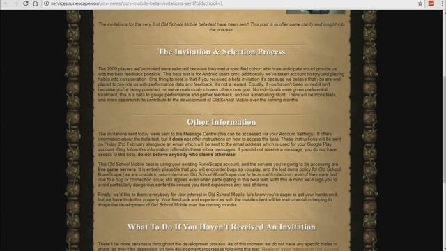 Old School RuneScape Mobile Beta Invites Sent (Android Only BTW) смотреть онлайн