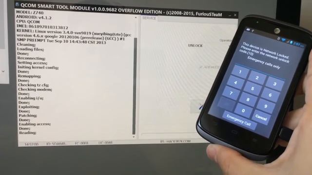 ZTE Z740 Radiant AT&T Direct Unlock using FURIOUSGOLD смотреть онлайн