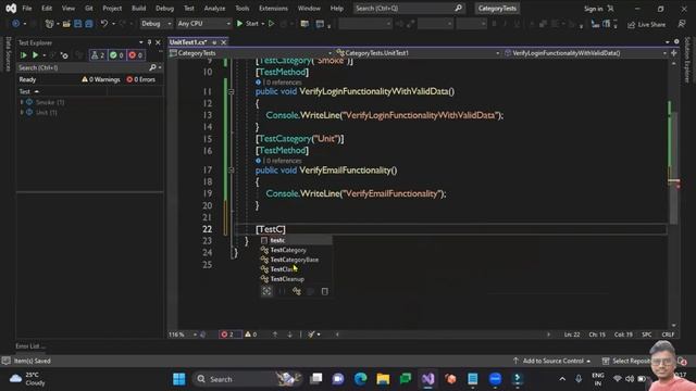 Visual Studio 2022 | Unit Test Project | TestCategory смотреть онлайн