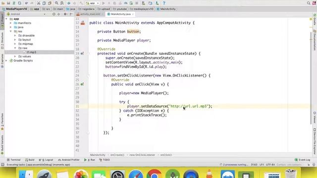 Play Audio From URL : Android Tutorial #43 in Hindi смотреть онлайн