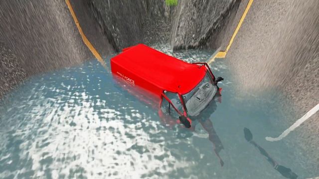 Cars vs Giant Pit - BeamNG.Drive смотреть онлайн