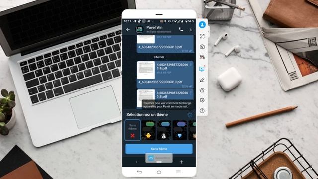 Comment changer le thème d'une conversation sur Telegram смотреть онлайн