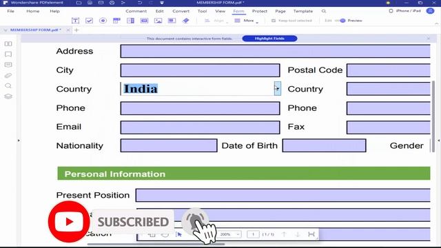 How to edit dropdown menu list in fillable pdf form using PDFelement смотреть онлайн