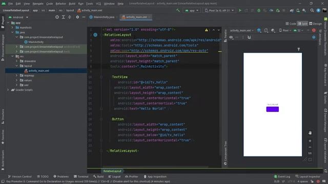 #4. RelativeLayout dan LinearLayout - Android Studio смотреть онлайн