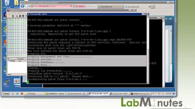 LabMinutes# SEC0101 - Cisco ACS 5.4 Patch Install and Remove смотреть онлайн