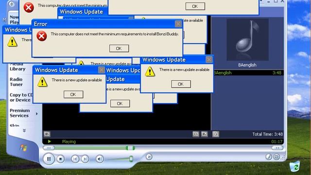 Windows XP Crazy Error bad apple ver. смотреть онлайн