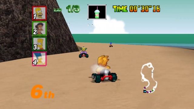 Simpsons Kart 64 HD Textures Full Screen 16:9 Lisa Simpson (Gameplay Android) смотреть онлайн