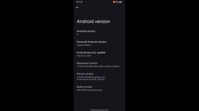 Paranoid Android Sapphire Alpha 3 UNOFFICIAL A12 Redmi Note 8/8T смотреть онлайн