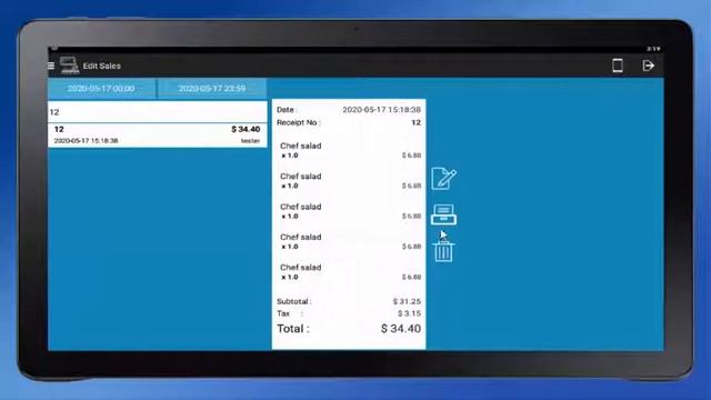 How to Edit a closed ticket in Restaupos Android pos System смотреть онлайн