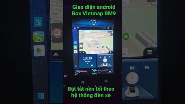 Giao diện android box Vietmap BM9 bật tắt nền tối theo hệ thống đèn xe hoạt động như thế nào? смотреть онлайн