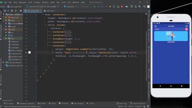 Flutter Live Quiz UI | Dribbble UI | Flutter Tutorials | Speed Code смотреть онлайн