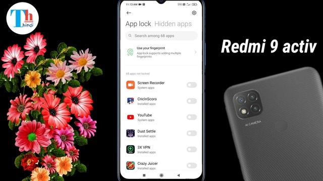How to hide apps in redmi 9 active/redmi 9 activ me app hide kaise kare/app hide setting смотреть онлайн