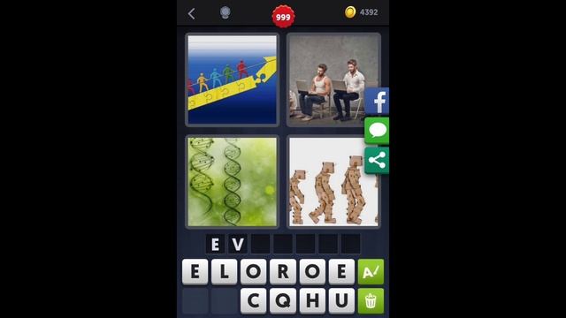 4 Images 1 Mot - Niveau 999 [HD] (iphone, Android, iOS) смотреть онлайн