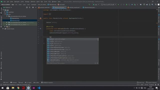 OnClickListener button - Android Studio Tutorial смотреть онлайн