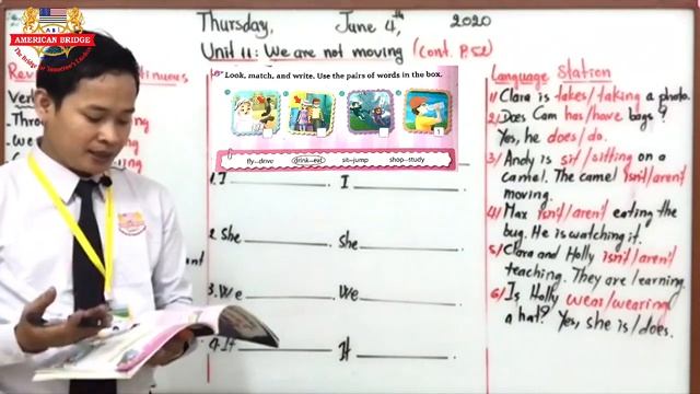 Session 1/ June 4, 2020/ Level 2B/ Grammar Planet 2/ Unit 11: We are not moving/ By Mr. NOV Chhunha смотреть онлайн