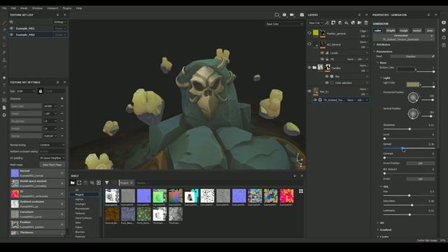 Stylized Texture Generator for Substance Painter in Action смотреть онлайн