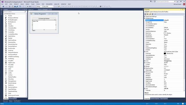 Einführung in Visual Studio und C# (WinForms) смотреть онлайн