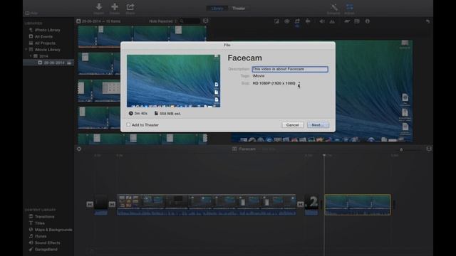 iMovie 2014 (10.0) -- How to Export/Share a Video смотреть онлайн