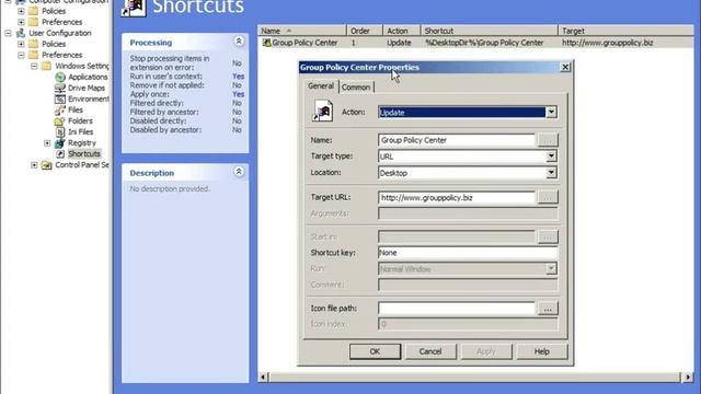 Screencast: How to use Group Policy Preferences to setup Shortcuts смотреть онлайн