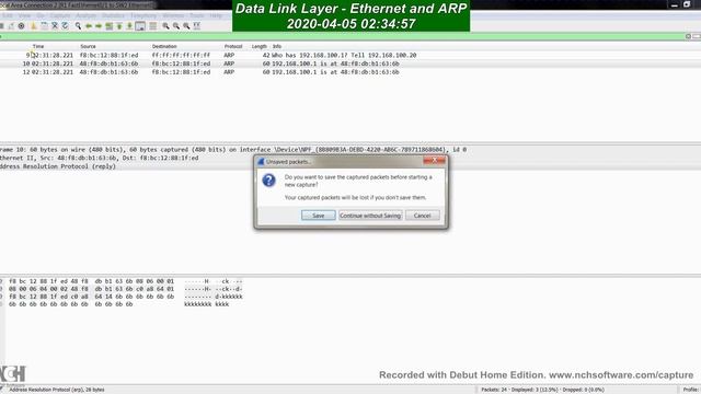 Data Link Layer Wireshark Analysis смотреть онлайн