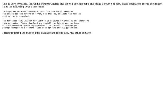 Ubuntu: "Additional data from the script executed" message in Inkscape смотреть онлайн