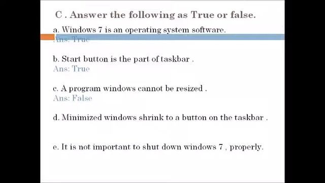 Computer Science - Class 3 - Windows -7 The Operating System. (Exercise) смотреть онлайн