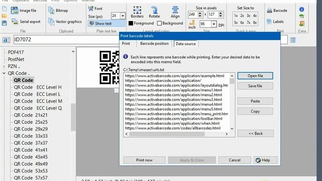 How to print barcode labels with imported data смотреть онлайн