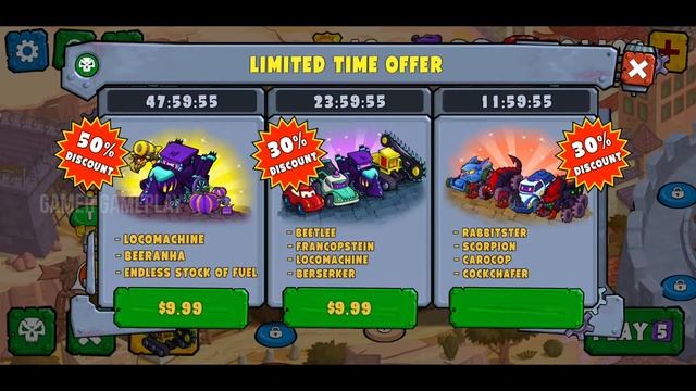 CAR EATS CAR 3 ALL CARS LOCOMACHINE UPGRADED MAX LEVEL GAMEPLAY WALKTHROUGH PART 1